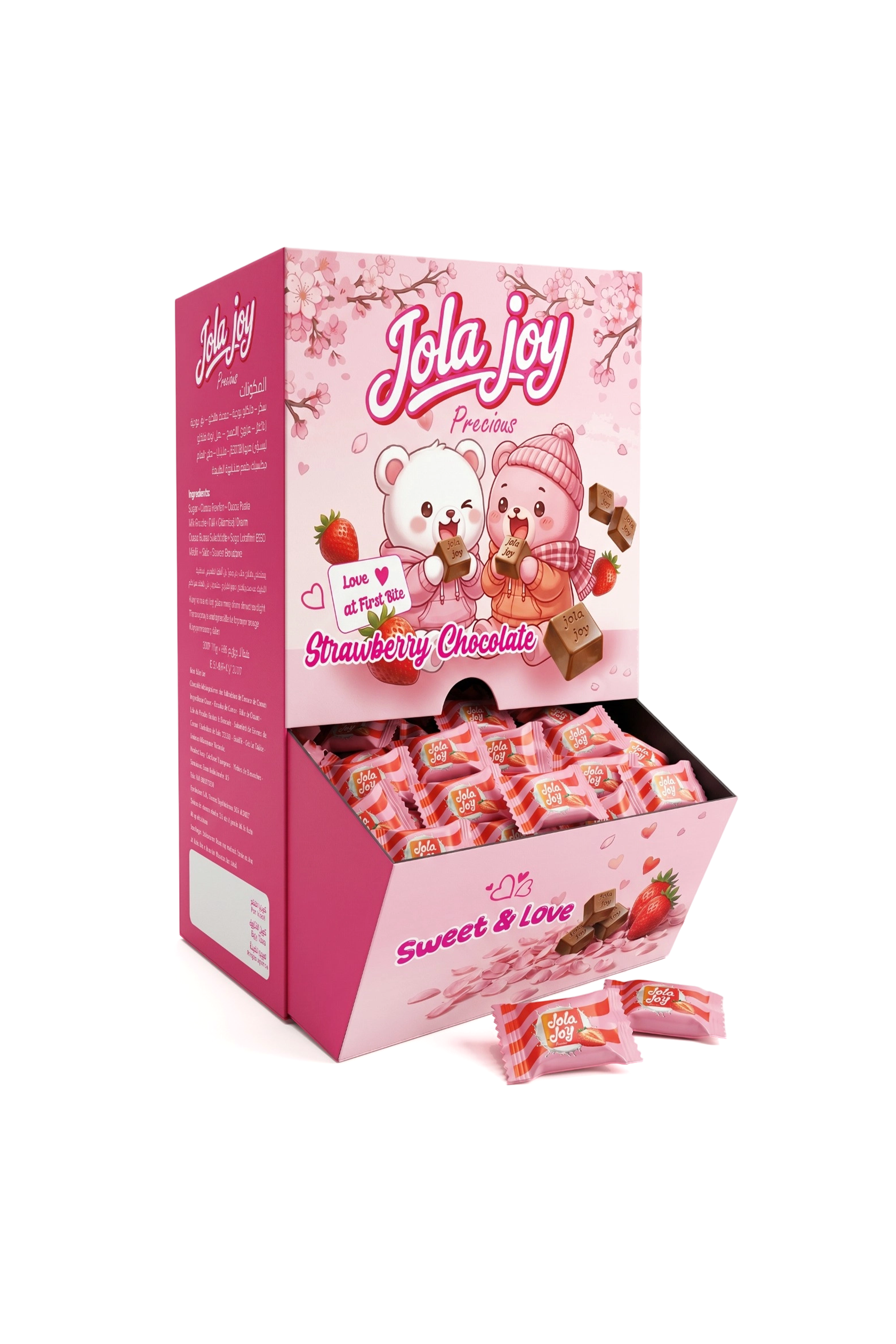 Box of strawberry chocolates (120 pieces)